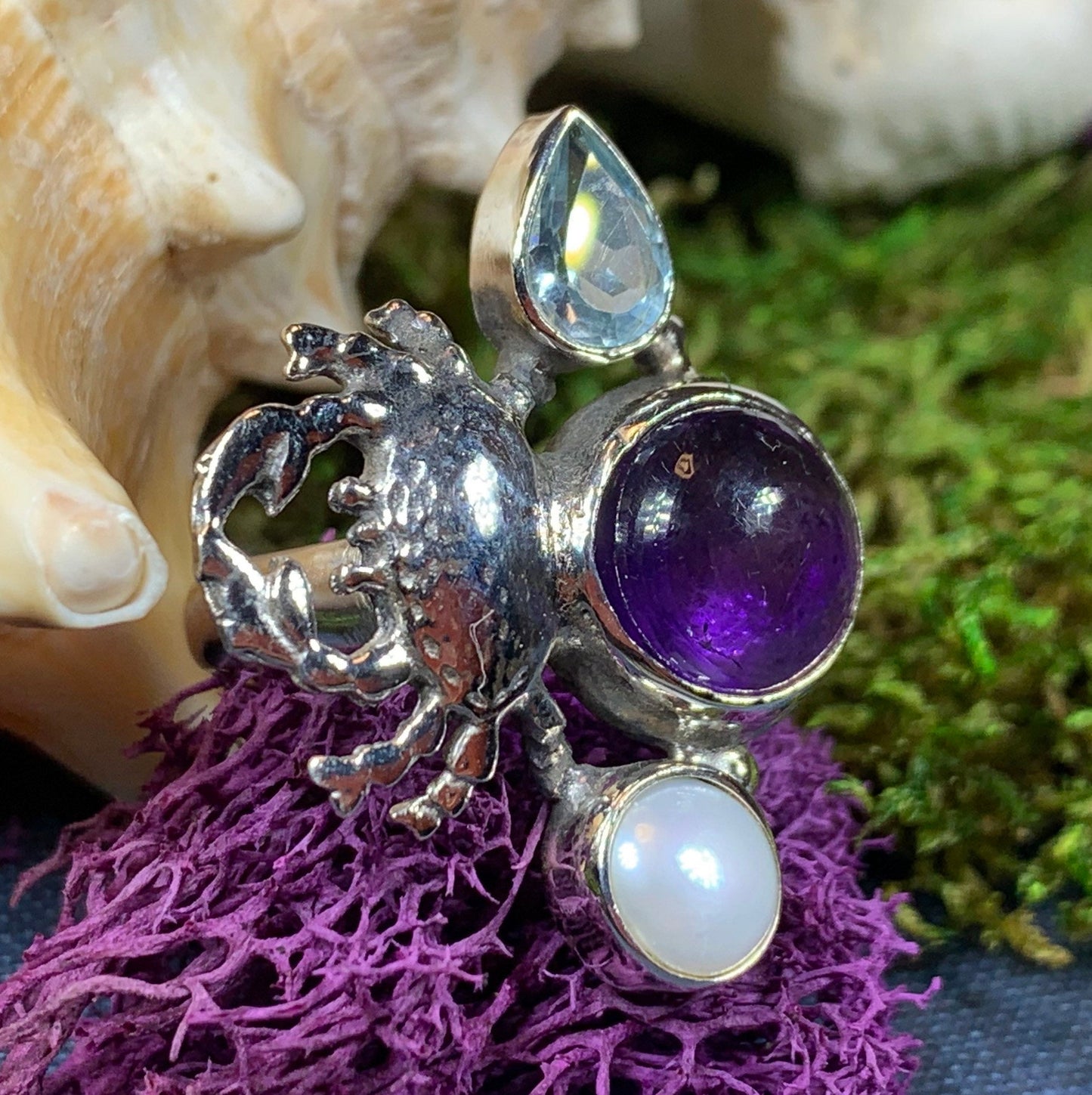 Purple Crab Ring — view 3