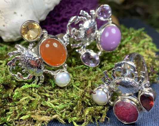 Crab Ring, Celtic Jewelry, Nautical Ring, Ocean Jewelry, Girlfriend Gift, Anniversary Gift, Friendship Gift, Mom Gift, Sister Gift