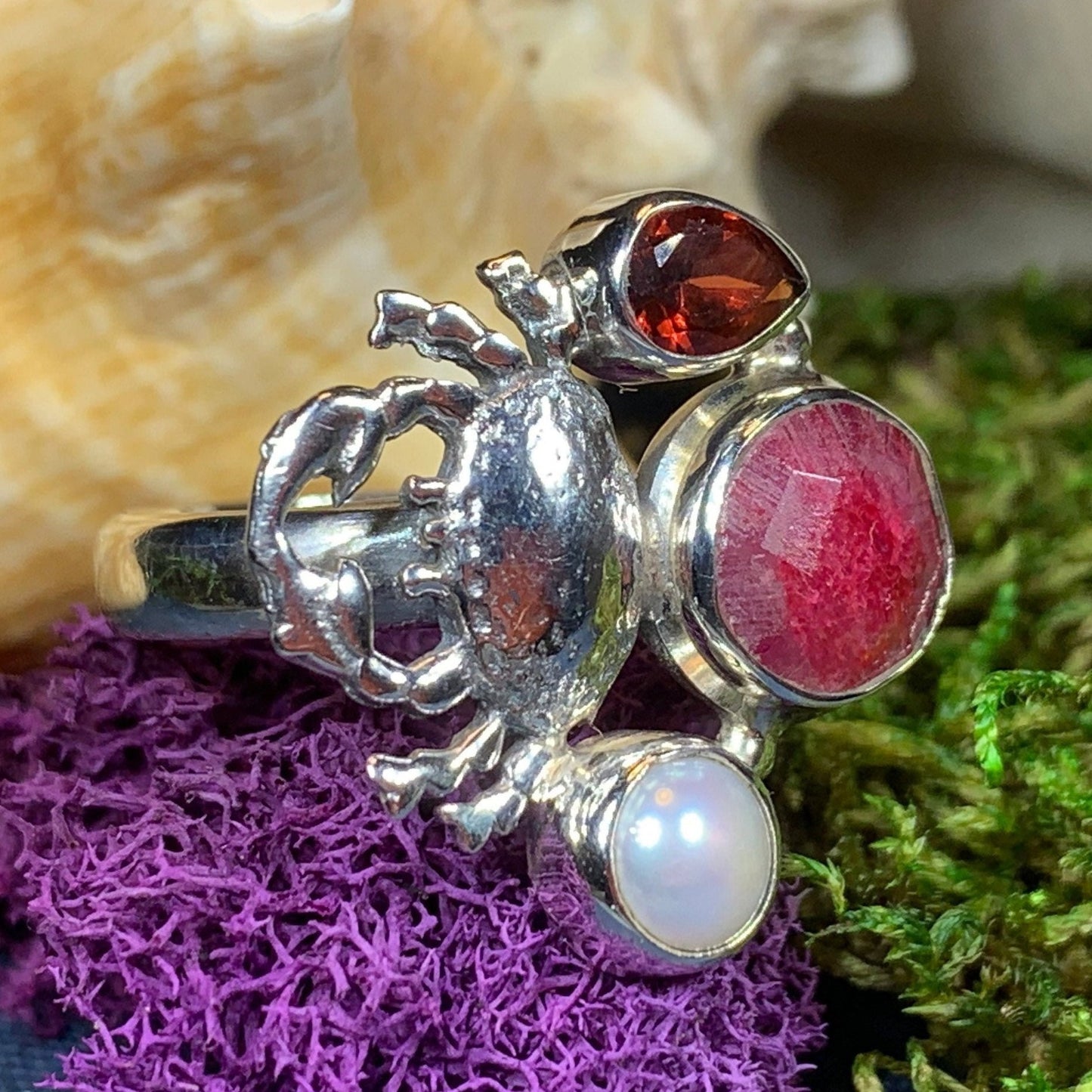 Crab Ring, Celtic Jewelry, Nautical Ring, Ocean Jewelry, Girlfriend Gift, Anniversary Gift, Friendship Gift, Mom Gift, Sister Gift