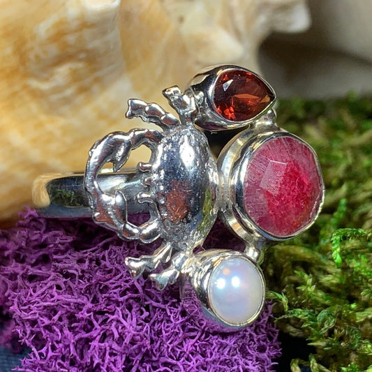 Crab Ring, Celtic Jewelry, Nautical Ring, Ocean Jewelry, Girlfriend Gift, Anniversary Gift, Friendship Gift, Mom Gift, Sister Gift