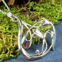 Load image into Gallery viewer, Bluebell Necklace, Anniversary Gift, Scotland Jewelry, Flower Jewelry, Celtic Jewelry, Nature Jewelry, Scottish Jewelry, Flower Pendant
