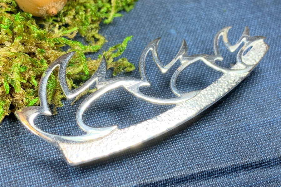 Iona Doves Brooch, Celtic Jewelry, Scotland Jewelry, Scarf Pin, Mom Gift, Anniversary Gift, Religious Jewelry, Nature Pin, Bird Pin