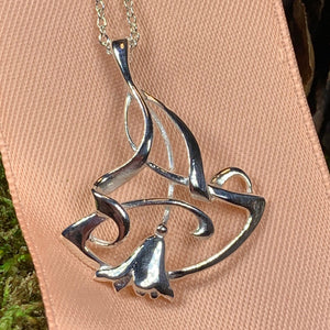 Bluebell Necklace, Anniversary Gift, Scotland Jewelry, Flower Jewelry, Celtic Jewelry, Nature Jewelry, Scottish Jewelry, Flower Pendant