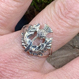 Thistle Ring, Celtic Jewelry, Scotland Jewelry, Flower Jewelry, Outlander Jewelry, Nature Ring, Thistle Jewelry, Mom Gift, Wife Gift