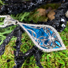 Load image into Gallery viewer, Blue Celtic Butterfly Necklace 03
