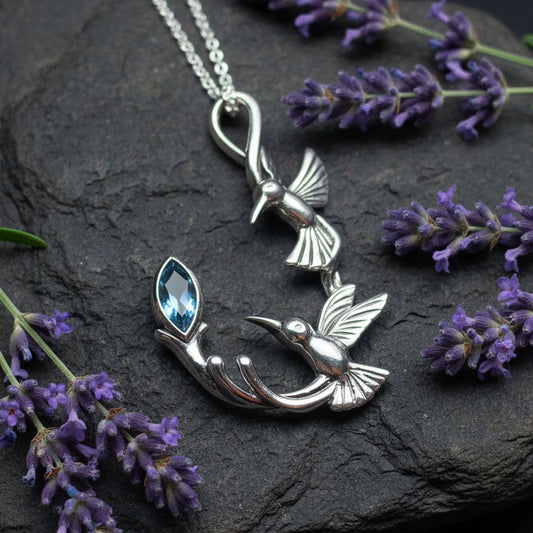 Celtic Hummingbird Necklace — view 8
