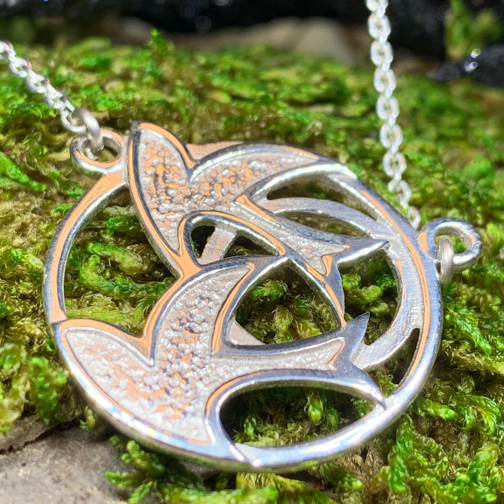 Long Peace Doves Necklace — view 5