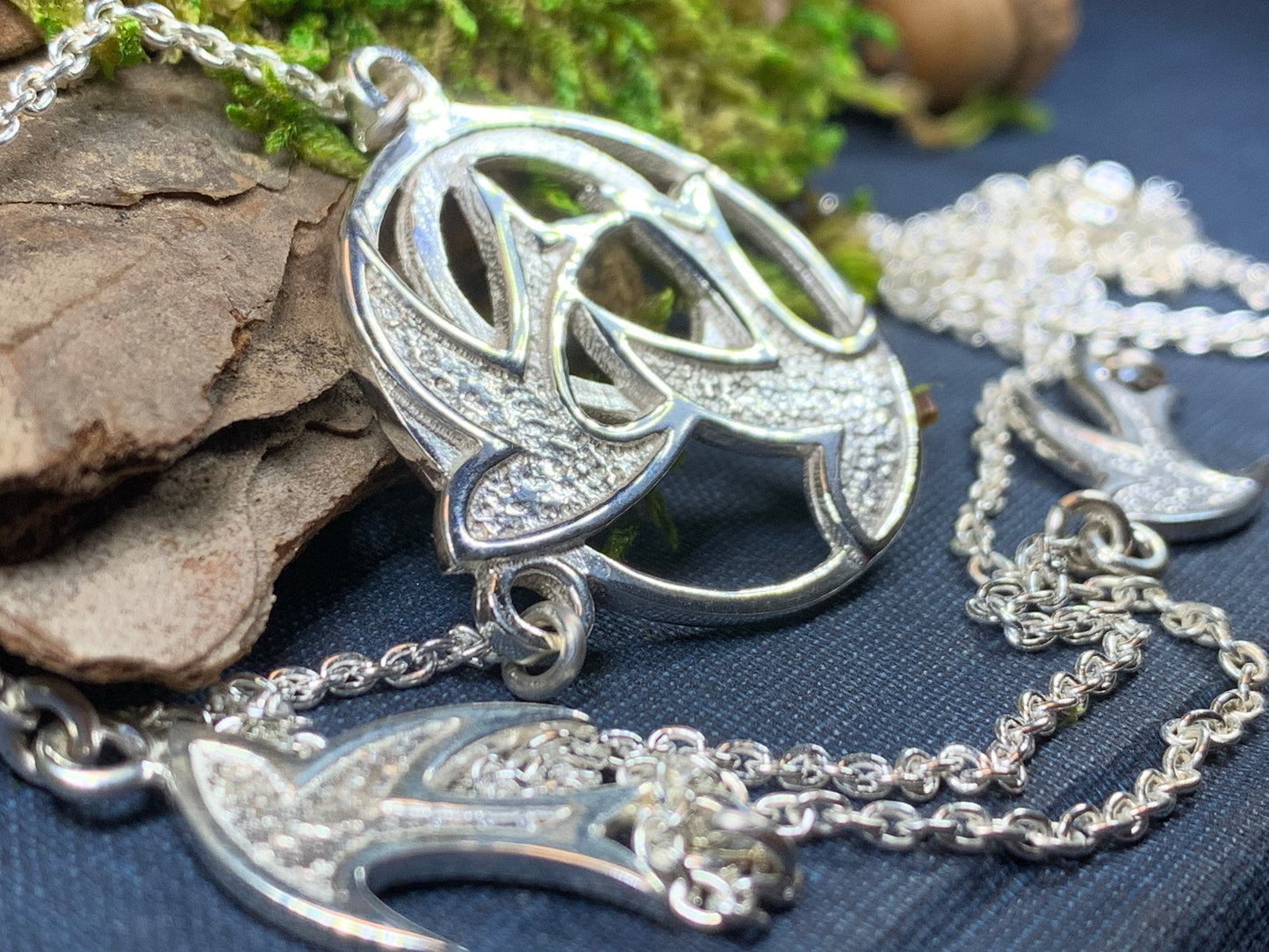 Long Peace Doves Necklace — view 6