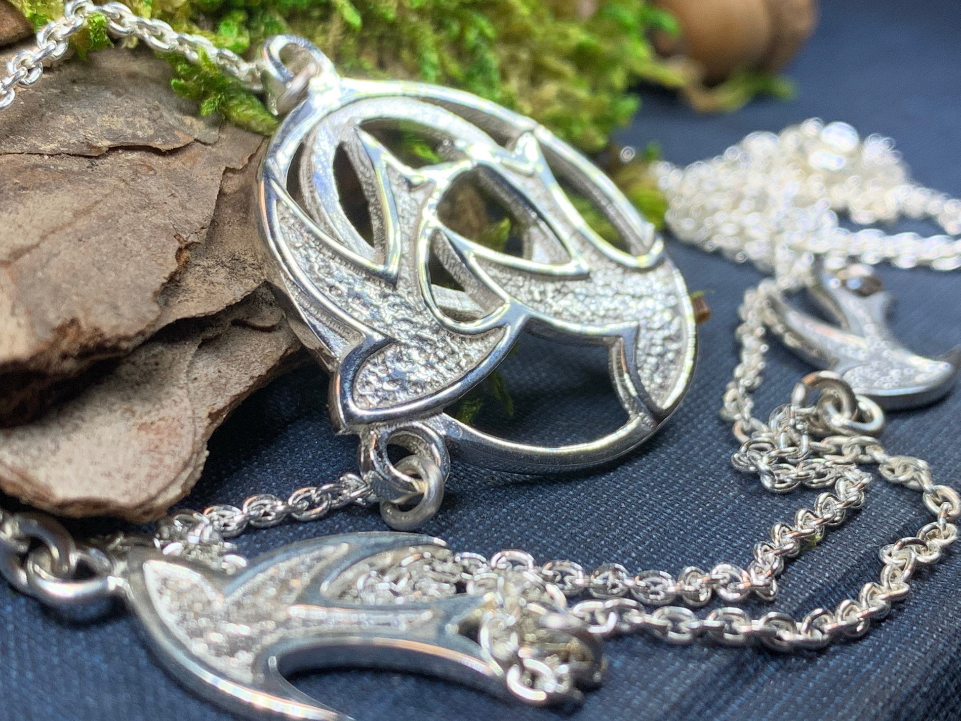 Long Peace Doves Necklace — view 6
