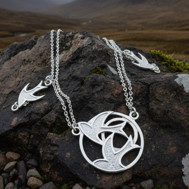 Long Peace Doves Necklace — view 7
