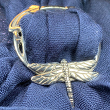 Load image into Gallery viewer, Dragonfly Scarf Ring, Scotland Jewelry, Celtic Jewelry, Nature Jewelry, Outlander Gift, Mom Gift, Wife Gift, Sister Gift, Friendship Gift
