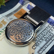 Load image into Gallery viewer, Celtic Knot Money Clip, Celtic Jewelry, Scotland Jewelry, Graduation Gift, Irish Jewelry, Dad Gift, Groom Gift, Best Man Gift, Husband Gift
