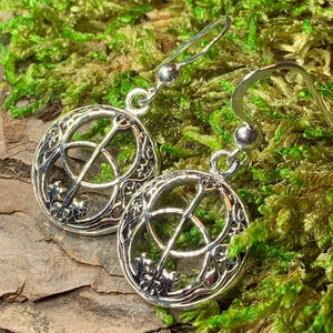 Chalice Well Earrings, Irish Jewelry, Celtic Jewelry, Scotland Jewelry, Anniversary Gift, Ireland Gift, Peace Jewelry, Spiritual Gift
