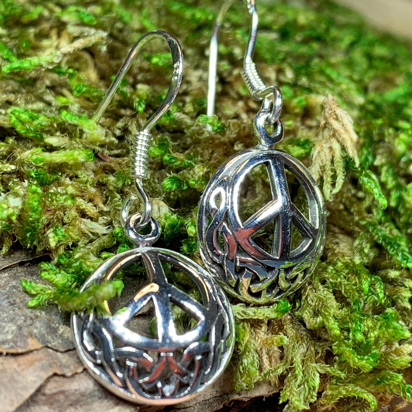 Celtic Peace Sign Earrings — view 6