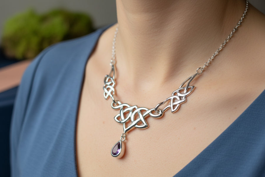 Celtic Knot Necklace, Celtic Necklace, Irish Jewelry, Love Knot Jewelry, Scottish Jewelry, Mom Gift, Anniversary Gift, Scotland Jewelry