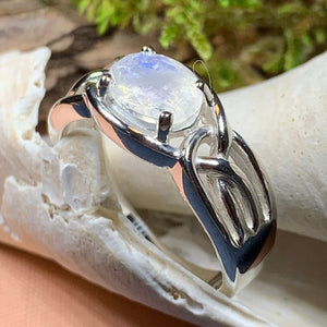 Hadlie Moonstone Ring – Celtic Crystal Design Jewelry