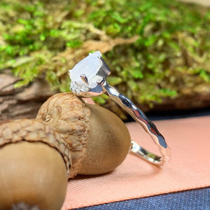 Moonstone Ring, Promise Ring, Boho Statement Ring, Engagement Ring, Anniversary Gift, Wiccan Jewelry, Cocktail Ring, Mom Gift, Wife Gift