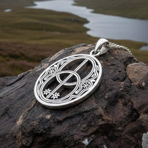 Glastonbury Chalice Well Necklace in Sterling Silver — view 8