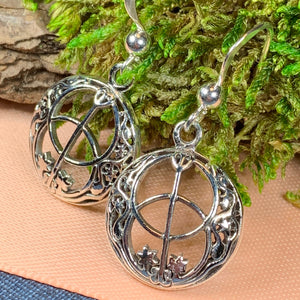 Chalice Well Earrings, Irish Jewelry, Celtic Jewelry, Scotland Jewelry, Anniversary Gift, Ireland Gift, Peace Jewelry, Spiritual Gift