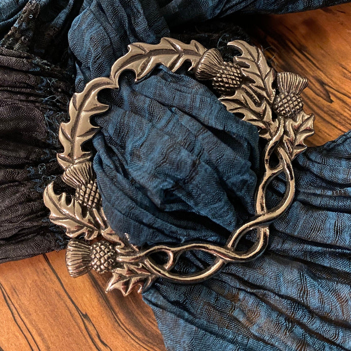 Thistle Scarf Ring, Scotland Jewelry, Celtic Jewelry, Nature Jewelry, Outlander Gift, Mom Gift, Wife Gift, Sister Gift, Friendship Gift