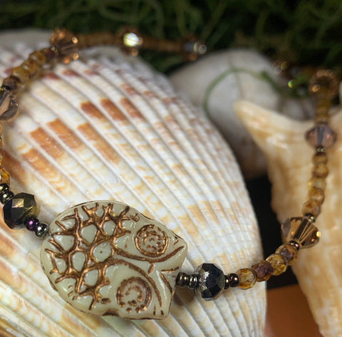 Load image into Gallery viewer, Artisan Owl Ankle Bracelet 06
