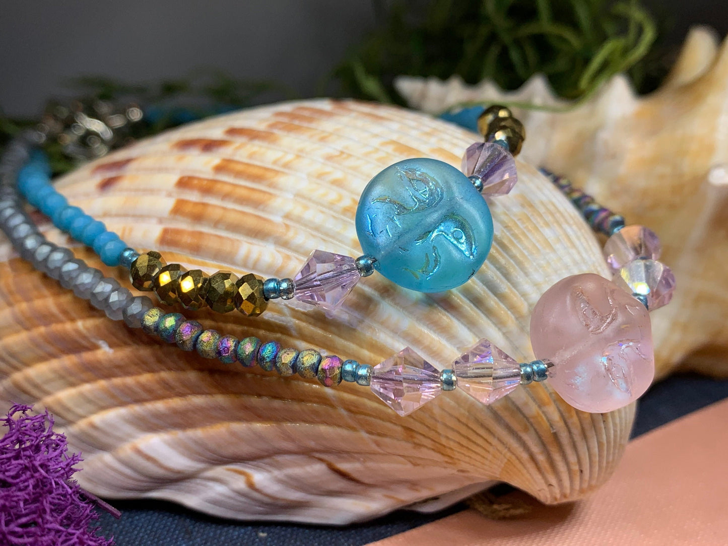 Full Moon Ankle Bracelet, Crystal Ankle Bracelet, Crystal Anklet, Summer Jewelry, Beach Jewelry, Swarovski Crystal Bracelet, Boho Anklet