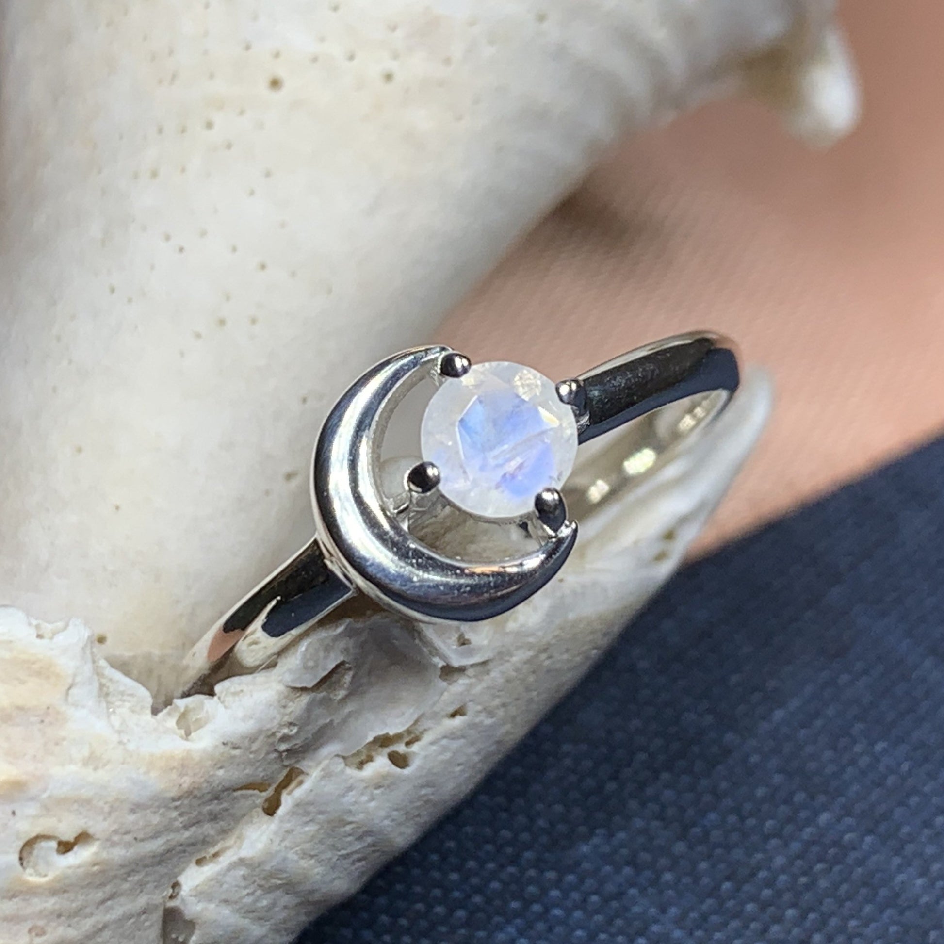 Ophelia Crescent Moon Ring — view 4