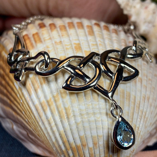 Lorena Celtic Knot Necklace in Sterling Silver — view 3