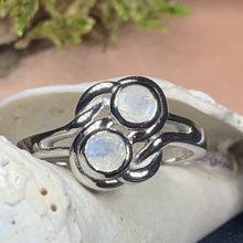 Load image into Gallery viewer, Moonstone Ring, Celtic Ring, Boho Statement Ring, Promise Ring, Anniversary Gift, Celtic Knot Ring, Irish Ring, Mom Gift, Wife Gift
