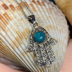 Hamsa Hand Necklace, Celtic Jewelry, Evil Eye Jewelry, Hand Jewelry, Celtic Knot Jewelry, Protection Jewelry, Yoga Jewelry, Mom Gift