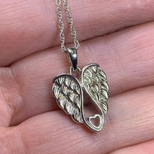 Load image into Gallery viewer, Angel Wings Necklace, Celtic Jewelry, Angel Necklace, Wings Necklace, Bridal Jewelry, Memorial Jewelry, Spiritual Jewelry, Anniversary Gift

