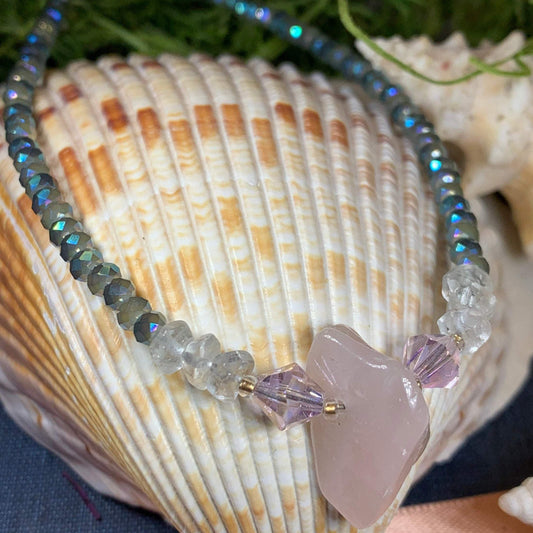 Rose Quartz Ankle Bracelet — view 3