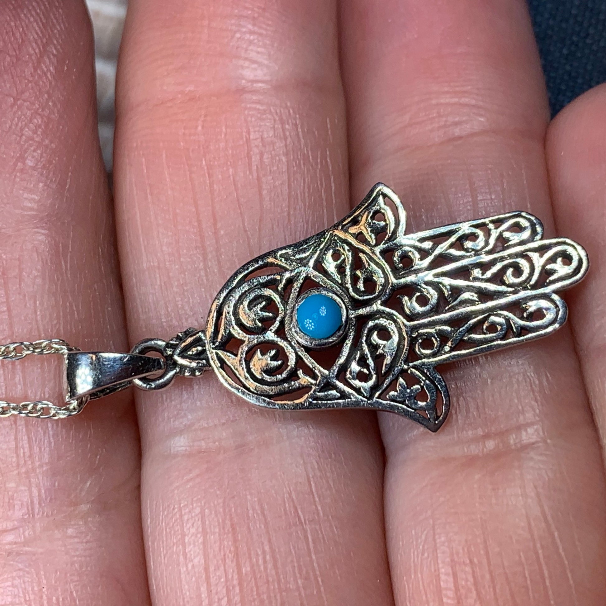 Blessings Hamsa Hand Necklace — view 4