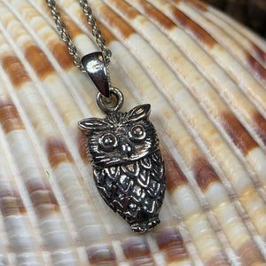 Owl Necklace, Bird Pendant, Nature Jewelry, Forest Jewelry, Pagan Jewelry, Mystical Jewelry, Gift for Her, Mom Gift, Wiccan Jewelry