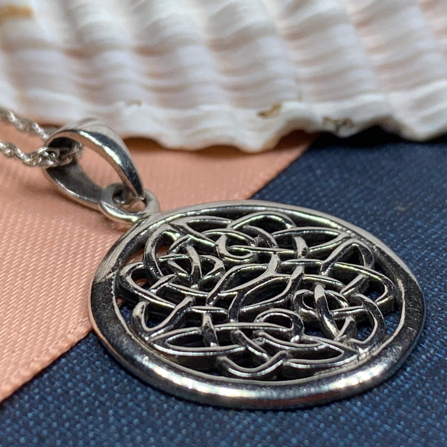 Storeen Celtic Knot Necklace in Sterling Silver — view 5