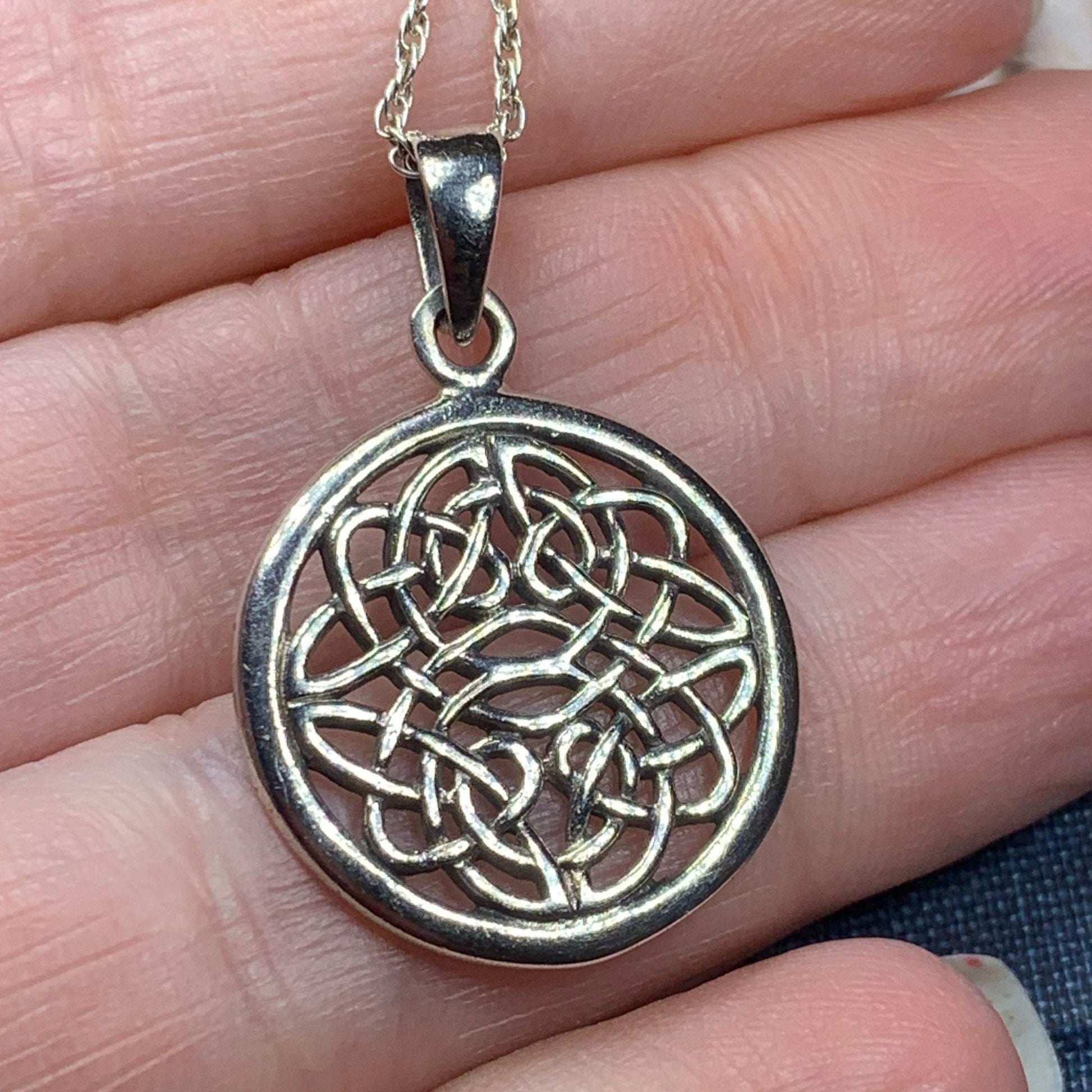 Storeen Celtic Knot Necklace in Sterling Silver — view 6