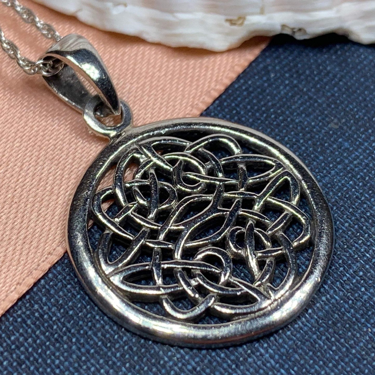 Storeen Celtic Knot Necklace in Sterling Silver — view 3