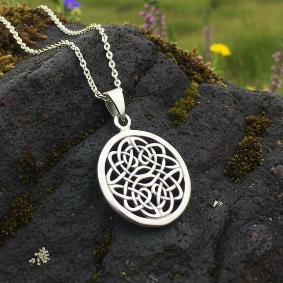 Storeen Celtic Knot Necklace in Sterling Silver