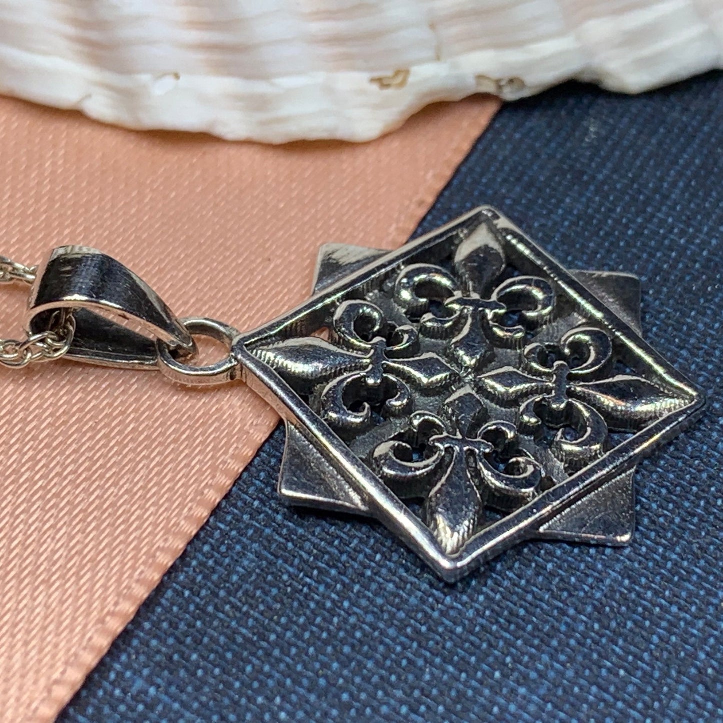 Elegant Fluer De Lis Necklace — view 3