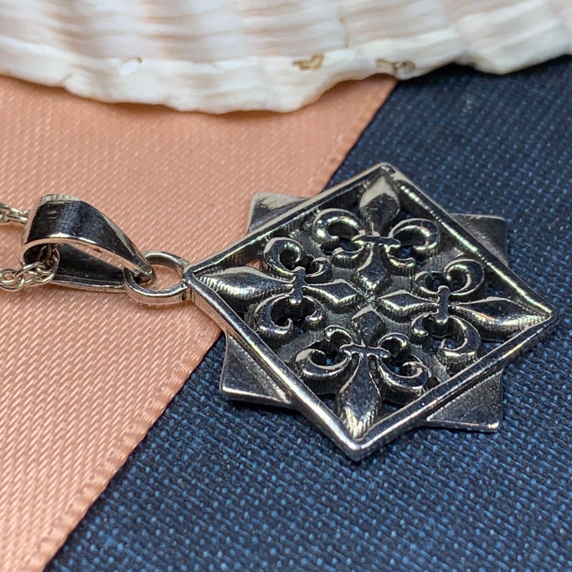 Elegant Fluer De Lis Necklace — view 3