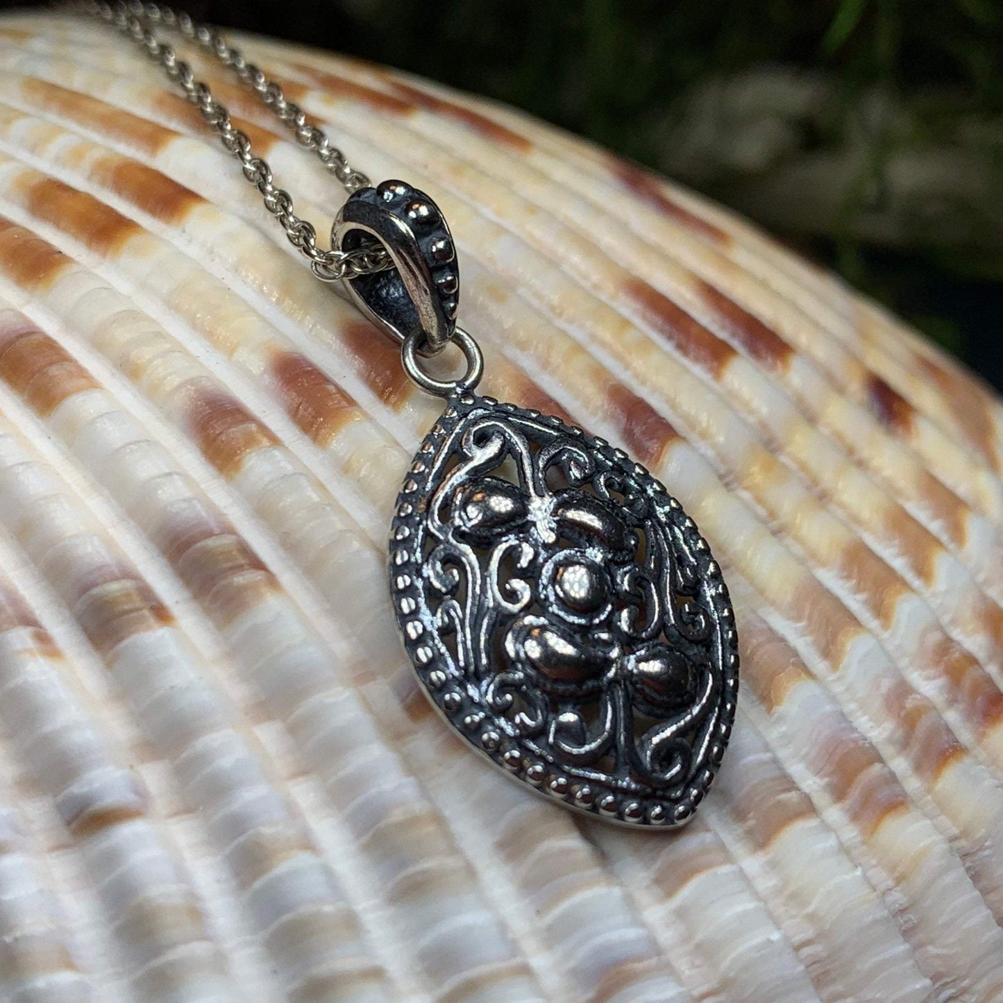 Victorian Celtic Knot Necklace in sterling silver