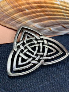 Trinity Knot Brooch, Celtic Knot Pin, Irish Jewelry, Scotland Jewelry, Wiccan Jewelry, Pagan Jewelry, Ireland Gift, Scotland Jewelry