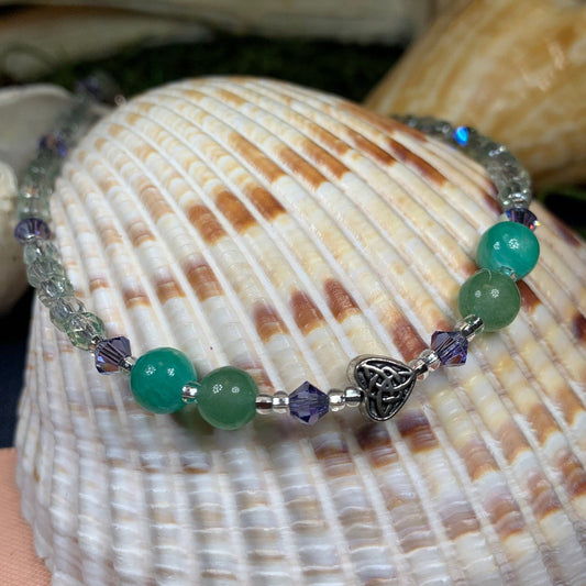 Celtic Ankle Bracelet, Crystal Ankle Bracelet, Crystal Anklet, Summer Jewelry, Beach Jewelry, Swarovski Crystal Bracelet, Boho Anklet