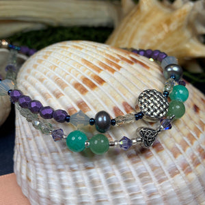 Celtic Ankle Bracelet, Crystal Ankle Bracelet, Crystal Anklet, Summer Jewelry, Beach Jewelry, Swarovski Crystal Bracelet, Boho Anklet