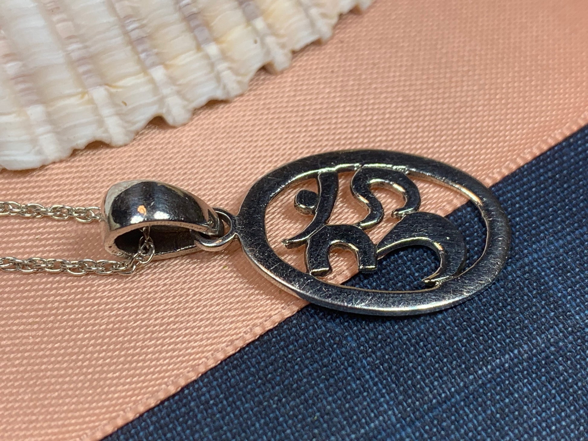 Minimalist Om Necklace — view 3