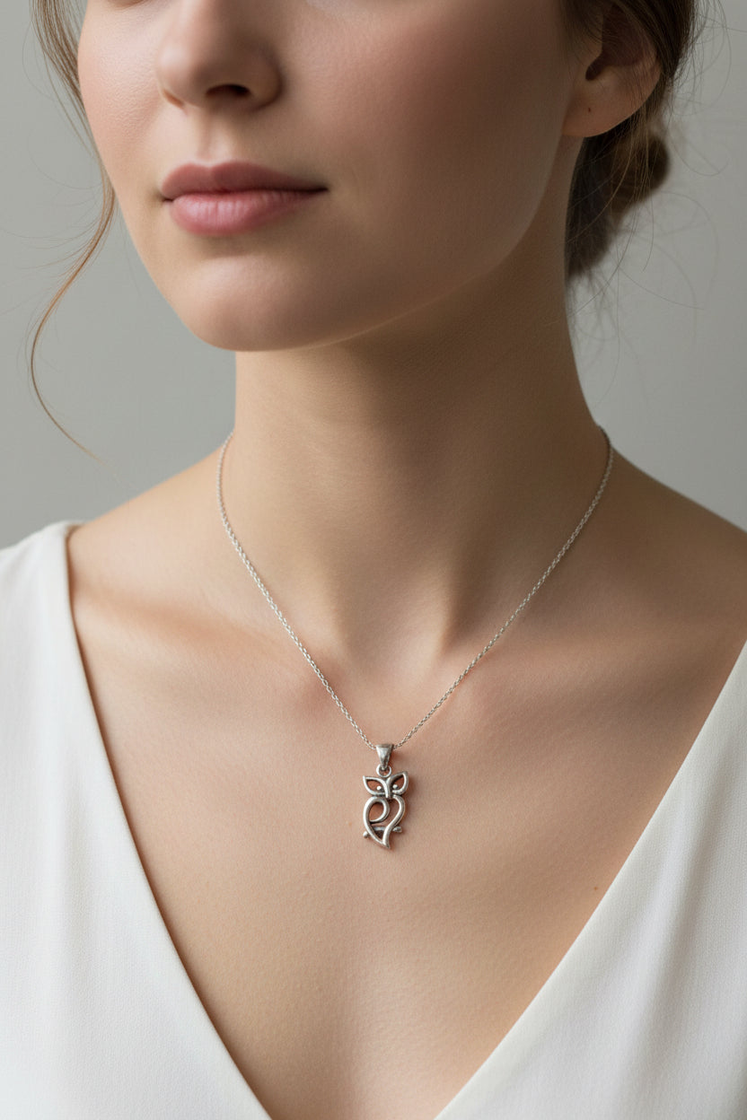 Gyna Owl Necklace — view 6