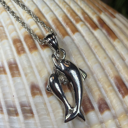 Dolphin Necklace, Beach Jewelry, Fish Jewerly, Nautical Jewelry, Beach Lover Jewelry, Fish Necklace, Nautical Jewelry, Sea Jewelry, Mom Gift