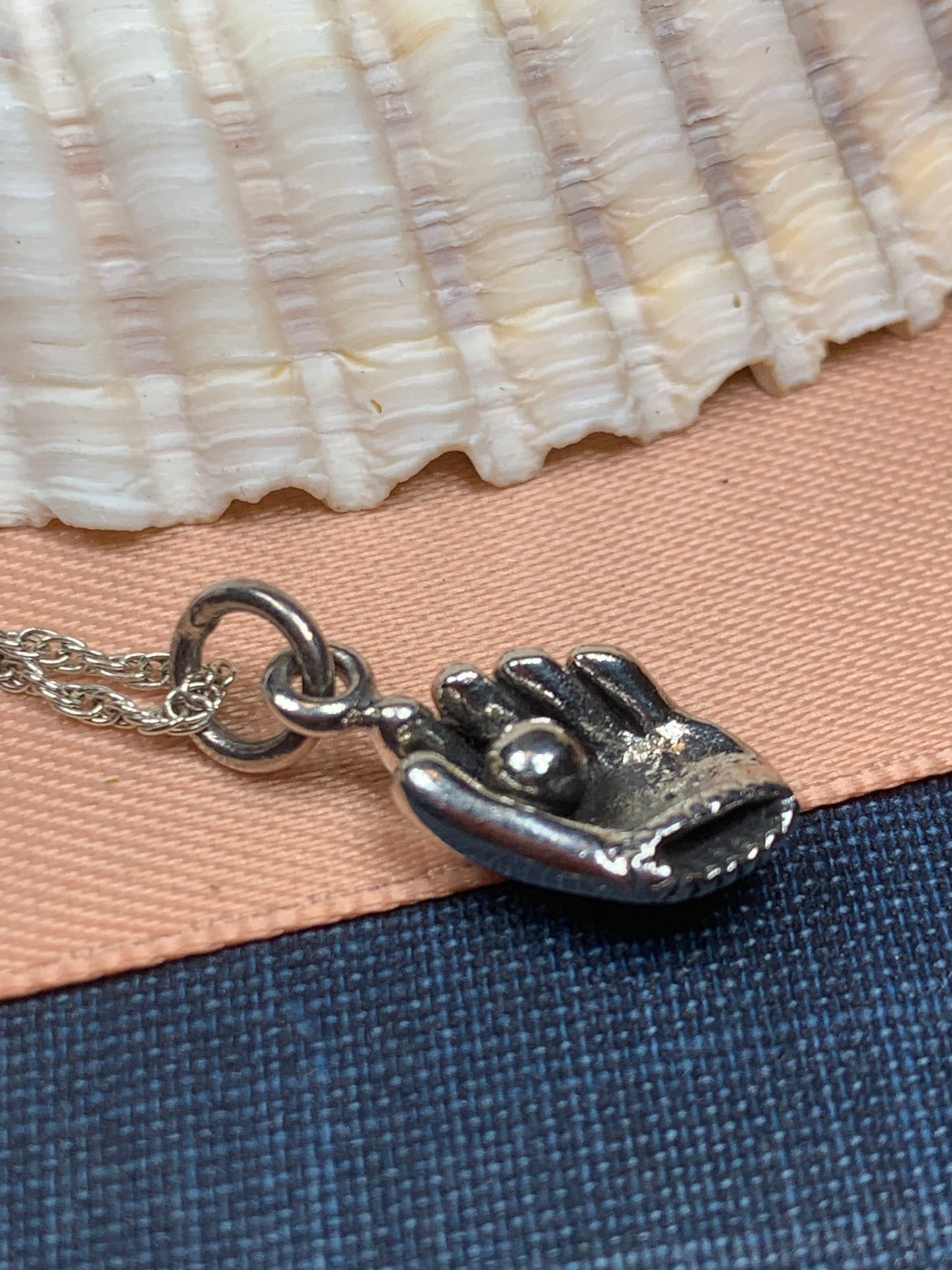 Baseball Mitt Necklace — view 3