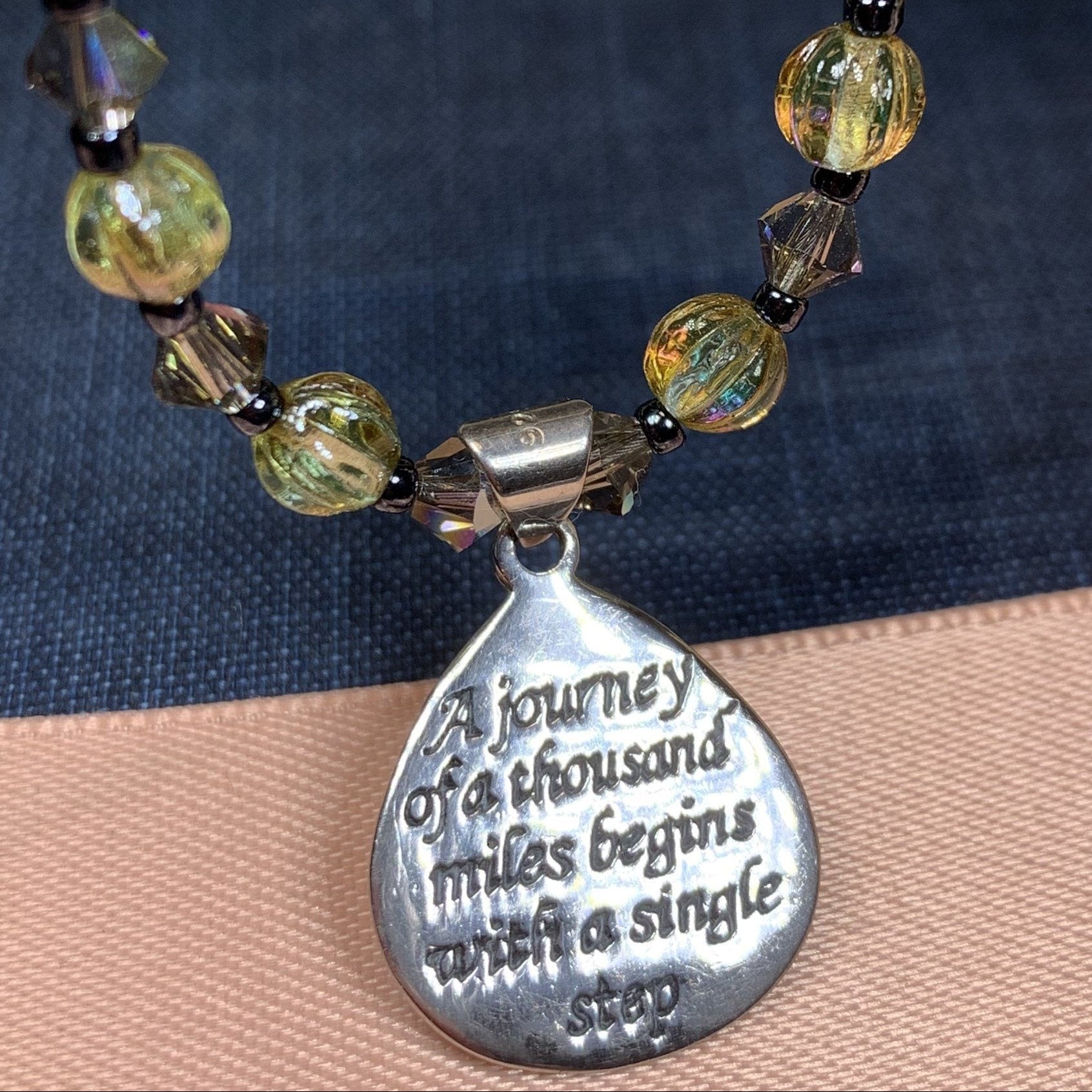 Inspirational Necklace, Motivational Jewelry, Crystal Jewelry, Recovery Jewelry, Sister Gift, Girlfriend Gift, Mom Gift, Yoga Jewelry