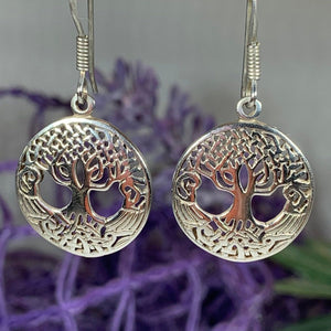 Tree of Life Earrings, Celtic Jewelry, Irish Jewelry, Silver Dangle Earrings, Anniversary Gift, Mom Gift, Friendship Gift, Wife Gift